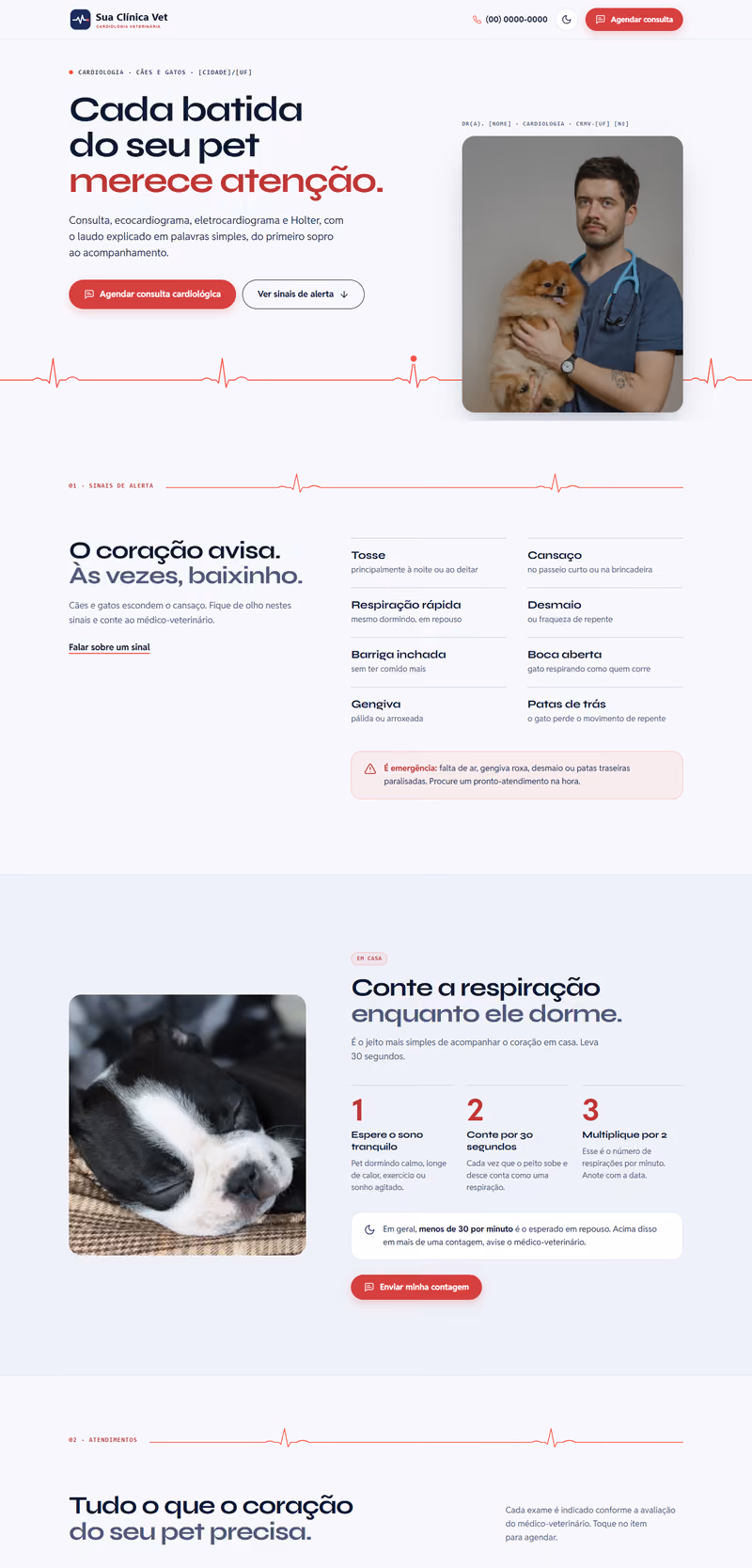 Página feita no Lynx: Clínica veterinária · Cardiologia